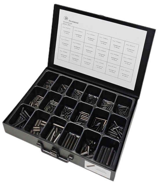 Sortimentslåda spiralspännstift 3–10 mm 425-delars