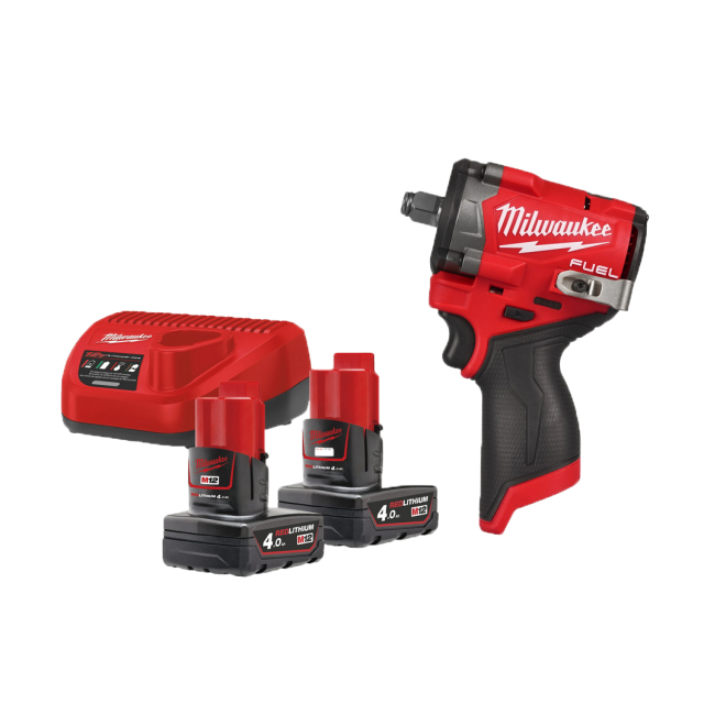 M12 FUEL™ FCIWF12G3 ½″ mutterdragare med 2st 4ah batterier och laddare