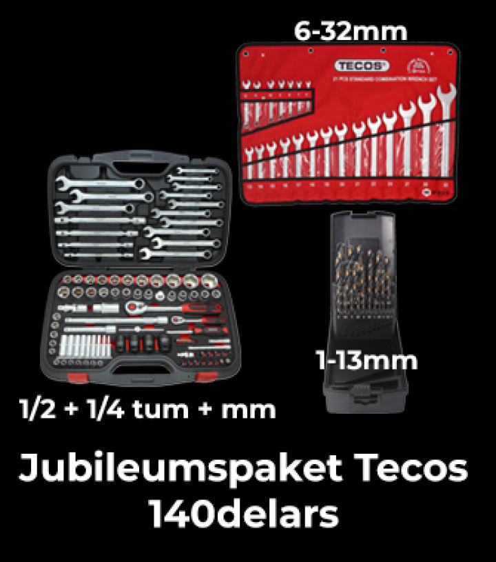 Jubileumspaket Tecos Verktygssats i gruppen Handverktyg / Verktygssatser hos PT Verktyg (12-pkt2900)