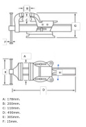 Skruvstycke 175 mm Sänksmidet