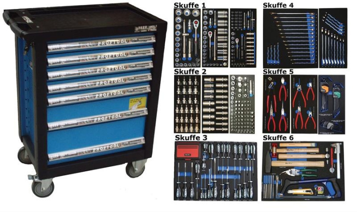 Verktygsvagn 468 delar. Modell 9137-468. Blå i gruppen Handverktyg / Verktygsvagnar hos PT Verktyg (26-92054)