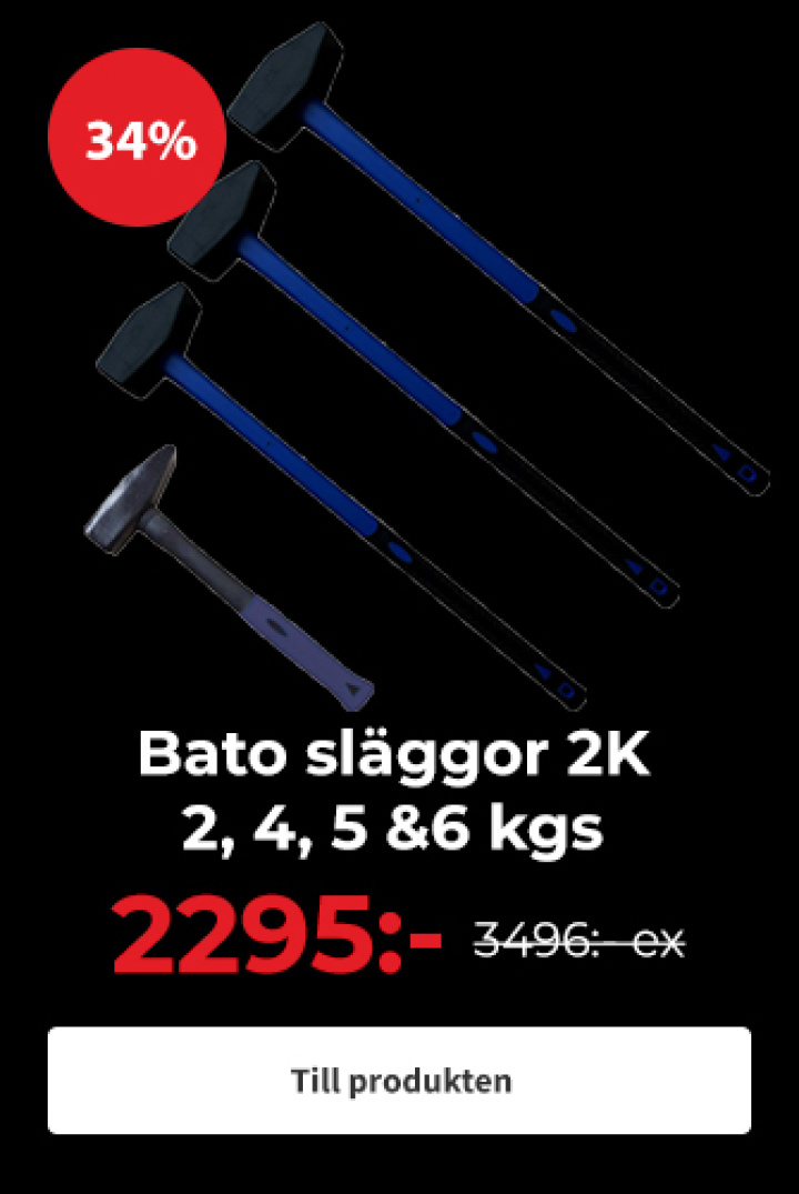 Bato släggpaket med glasfiber 4-del 2-6kg i gruppen Handverktyg / Slag- & brytverktyg / Hammare & klubbor / Slägghammare hos PT Verktyg (26-SLAGG-25)
