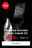 Borrsats Flowstep 25delar 1-13mm Co5 NA!T