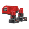 M12 FUEL™ FCIWF12G3 ½″ mutterdragare med 2st 4ah batterier och laddare