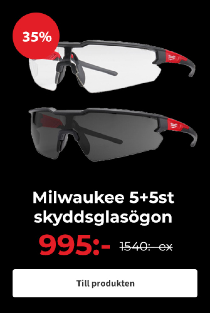 Skyddsglasögon Milwaukee 10-del i gruppen Kläder & skydd / Skyddsglasögon hos PT Verktyg (A22-GLAS25)